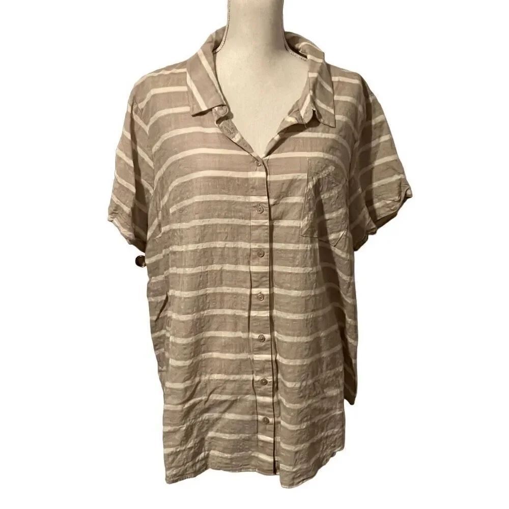 Torrid Womens Button UpâTopâSizeâ3X